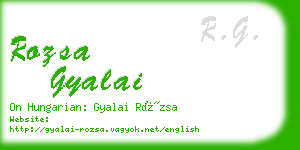rozsa gyalai business card